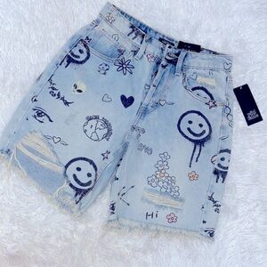 NWT wild fable cutoff denim distressed drawings shorts